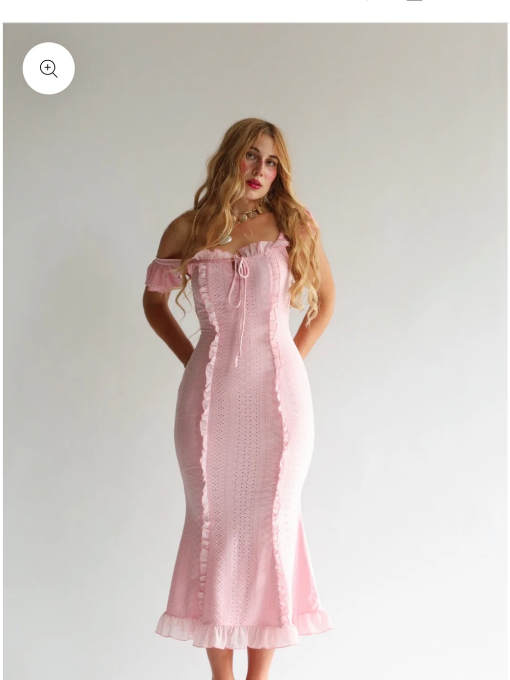 Wild rose and sparrow Desiree dress in pink. Size m